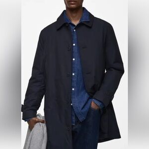 Sears Navy Blue Trench Coat Timeless vintage